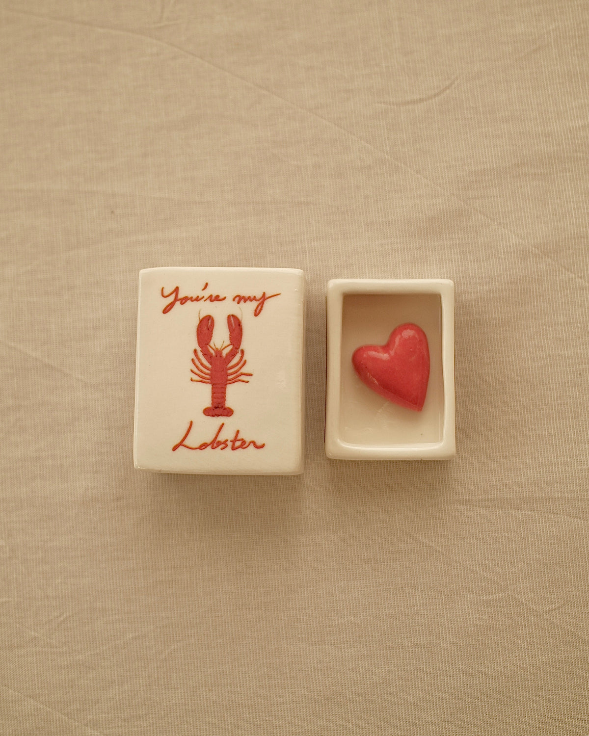 Mini You're My Lobster’ Ceramic Matchbox