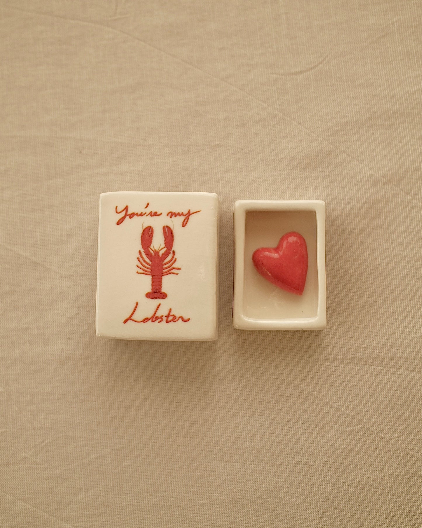 Mini You're My Lobster’ Ceramic Matchbox