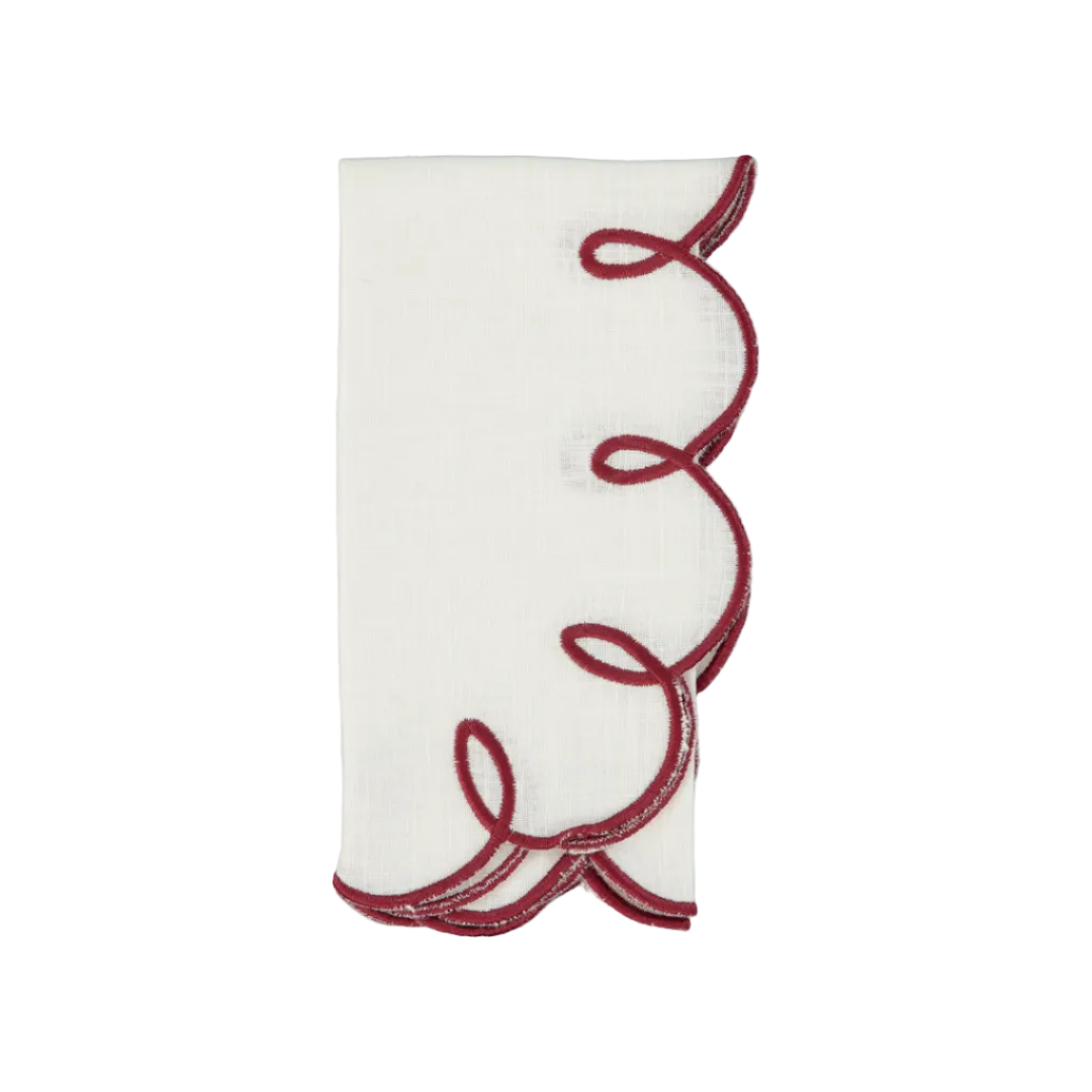 Guardanapo Lisboa, Branco com Bordeaux