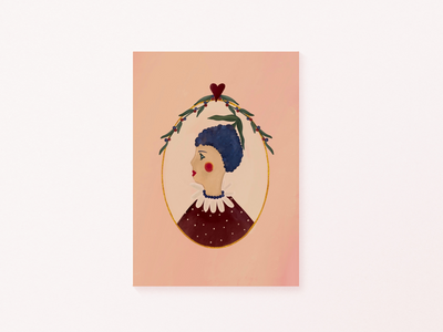 Blueberry art print — additional product photo of the design
