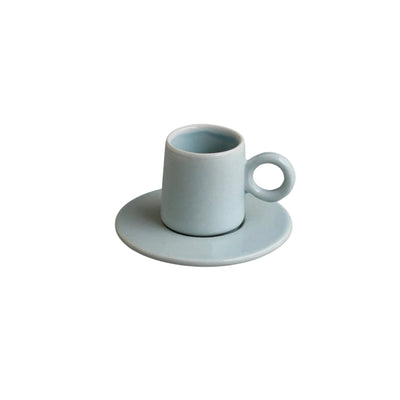 Black Lilo Espresso Cup & Saucer | Set of 2 - Casa Amarosa