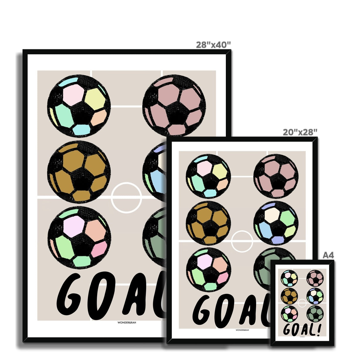 Neon Goal! Children's Print