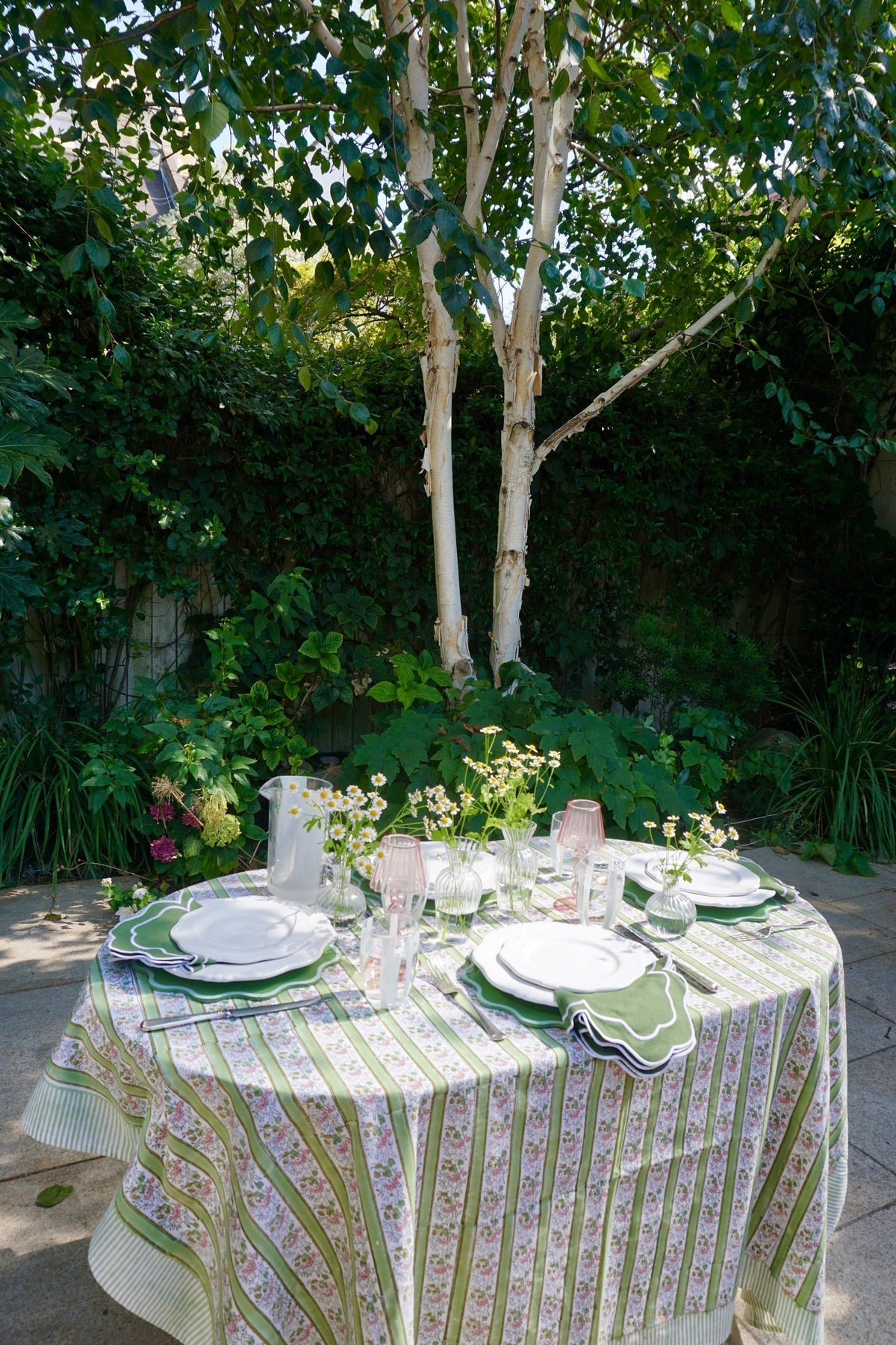 DM x Voi Collective Pink and Green Floral Tablecloth