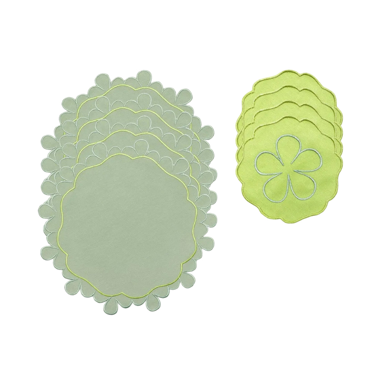 Flora Set (4 Placemats & 4 Coasters)