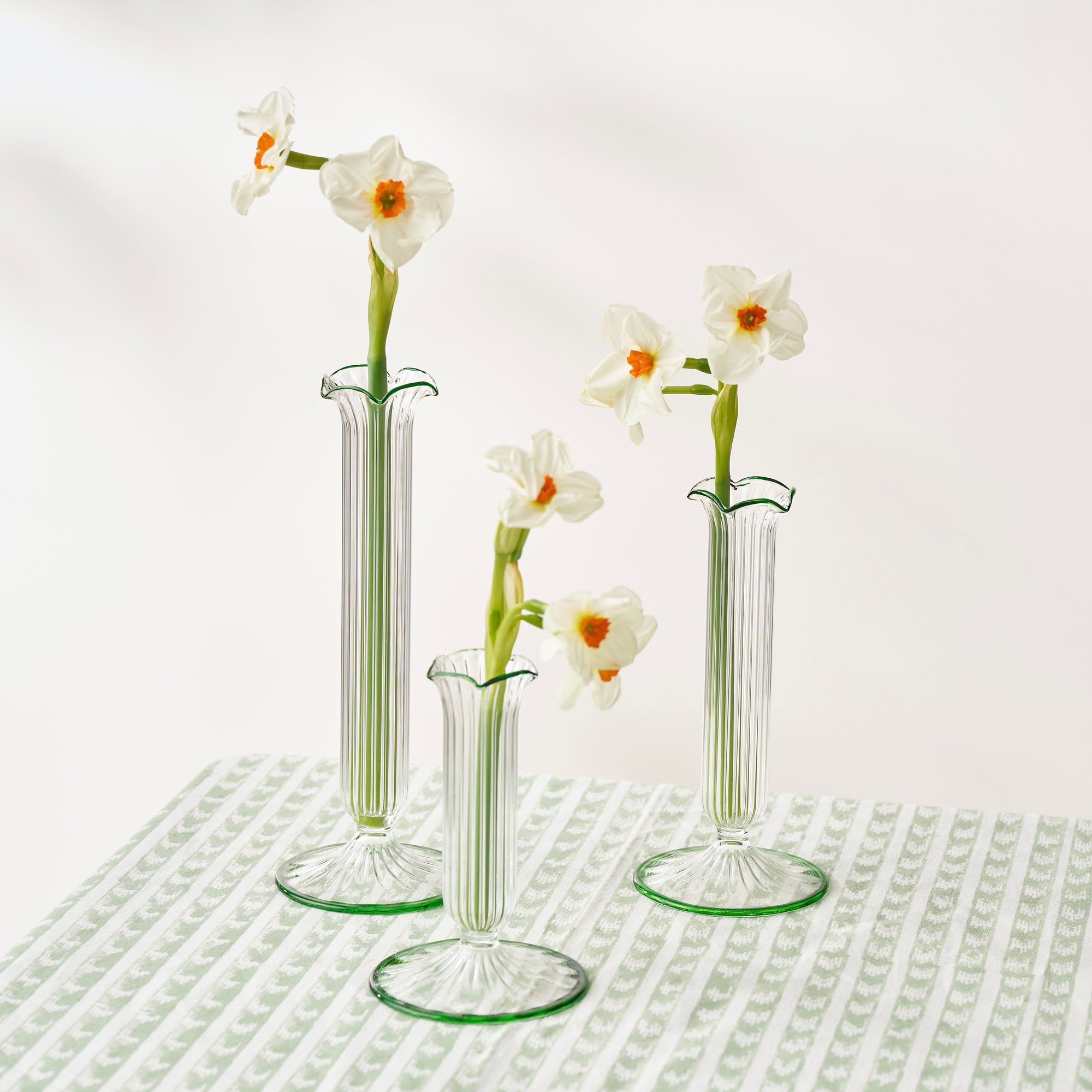 Fluted Single Stem Bud Vases (set of 3)