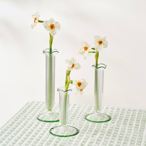 Fluted Single Stem Bud Vases (set of 3)