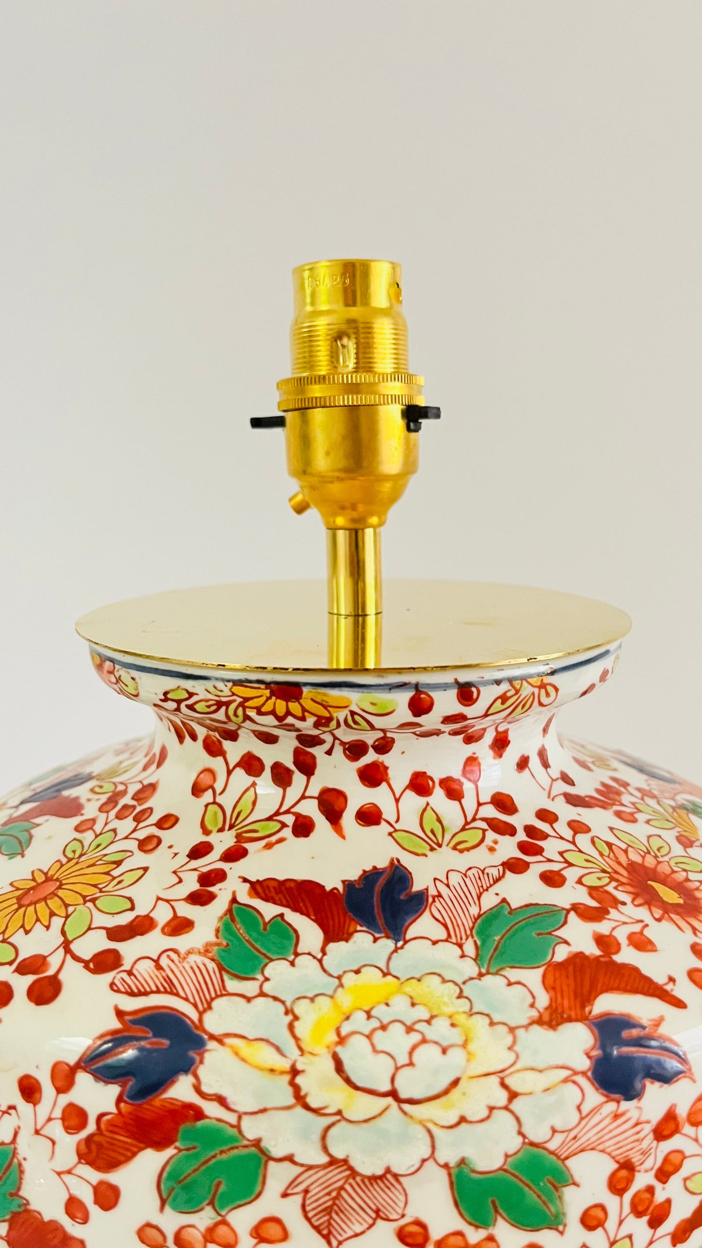 Large Antique Flower Lamp