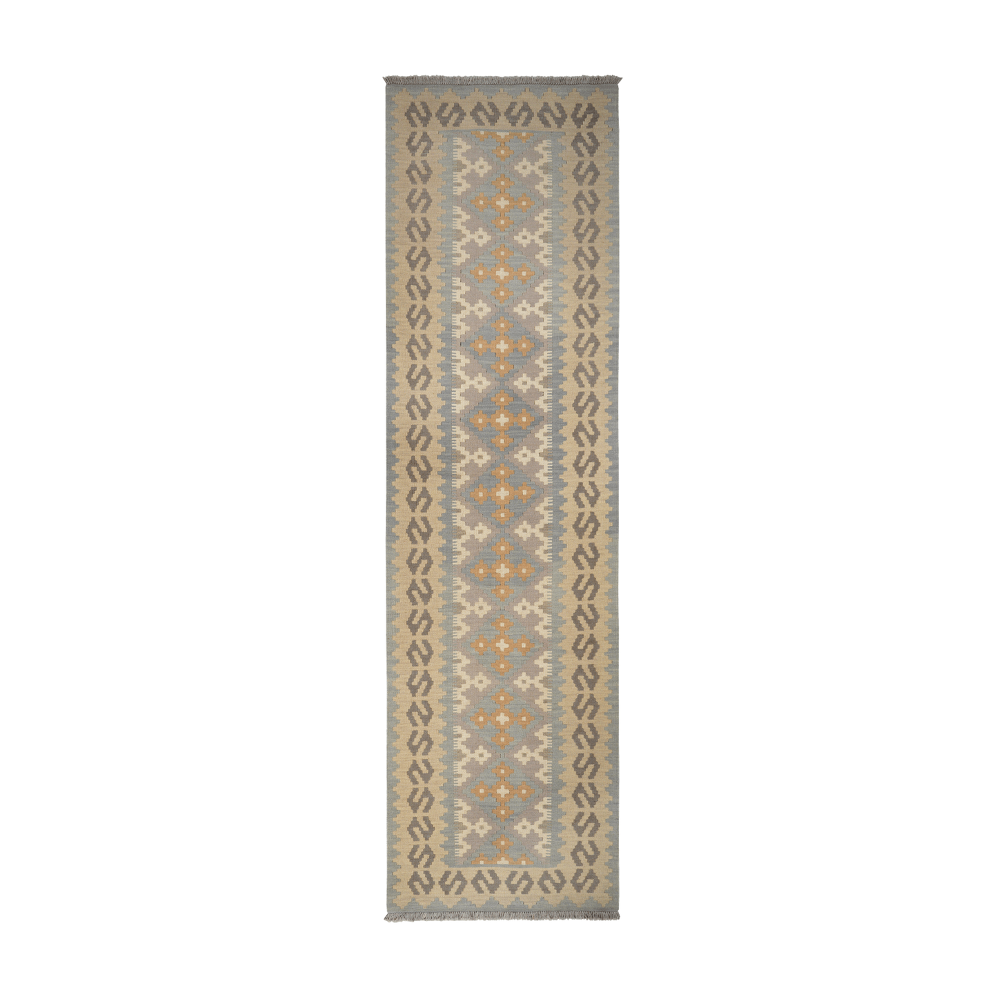 Kilim Gashgai Rug · Hand-Woven - Grey, 294x82 cm