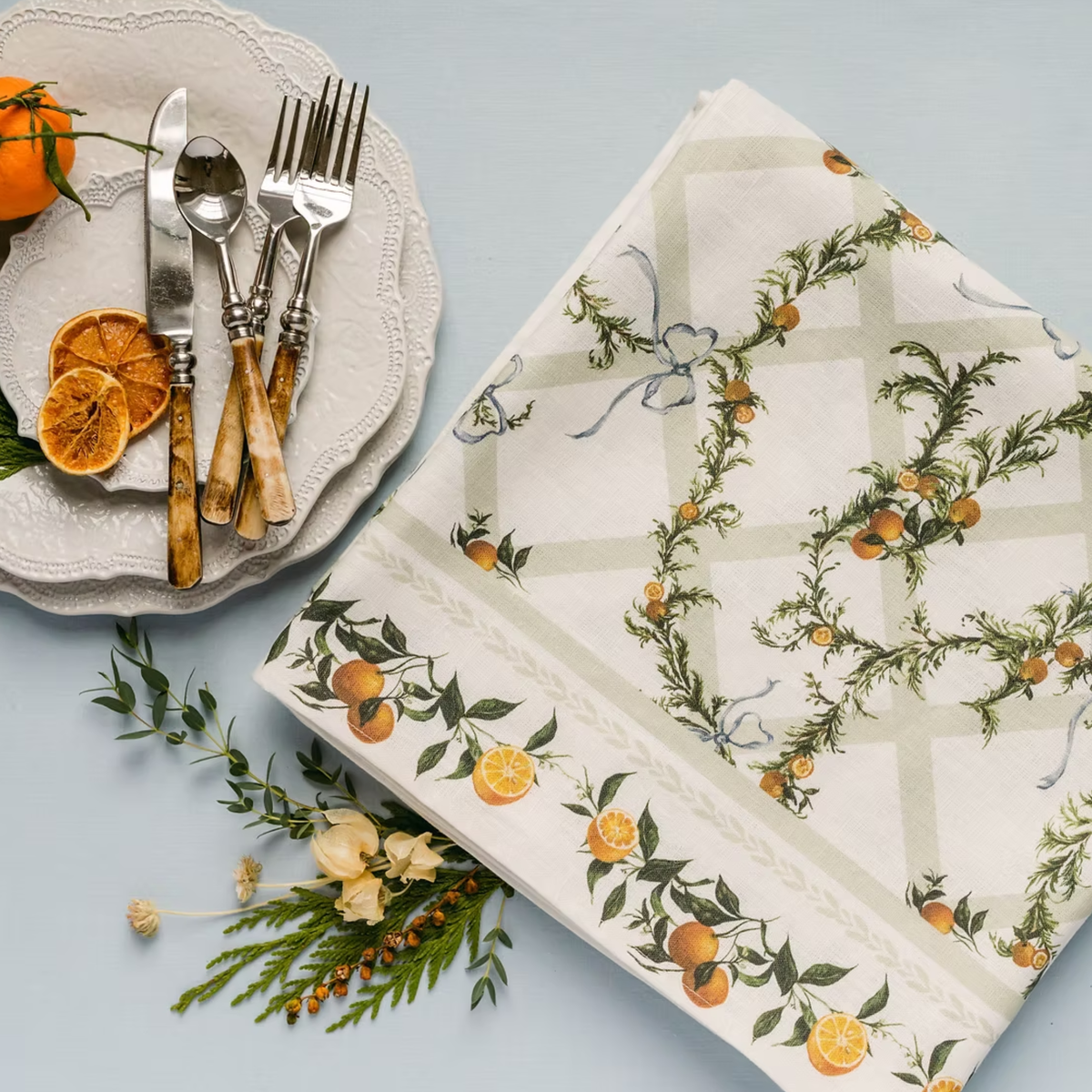 Clémentine de Provence Treillis Table Linen