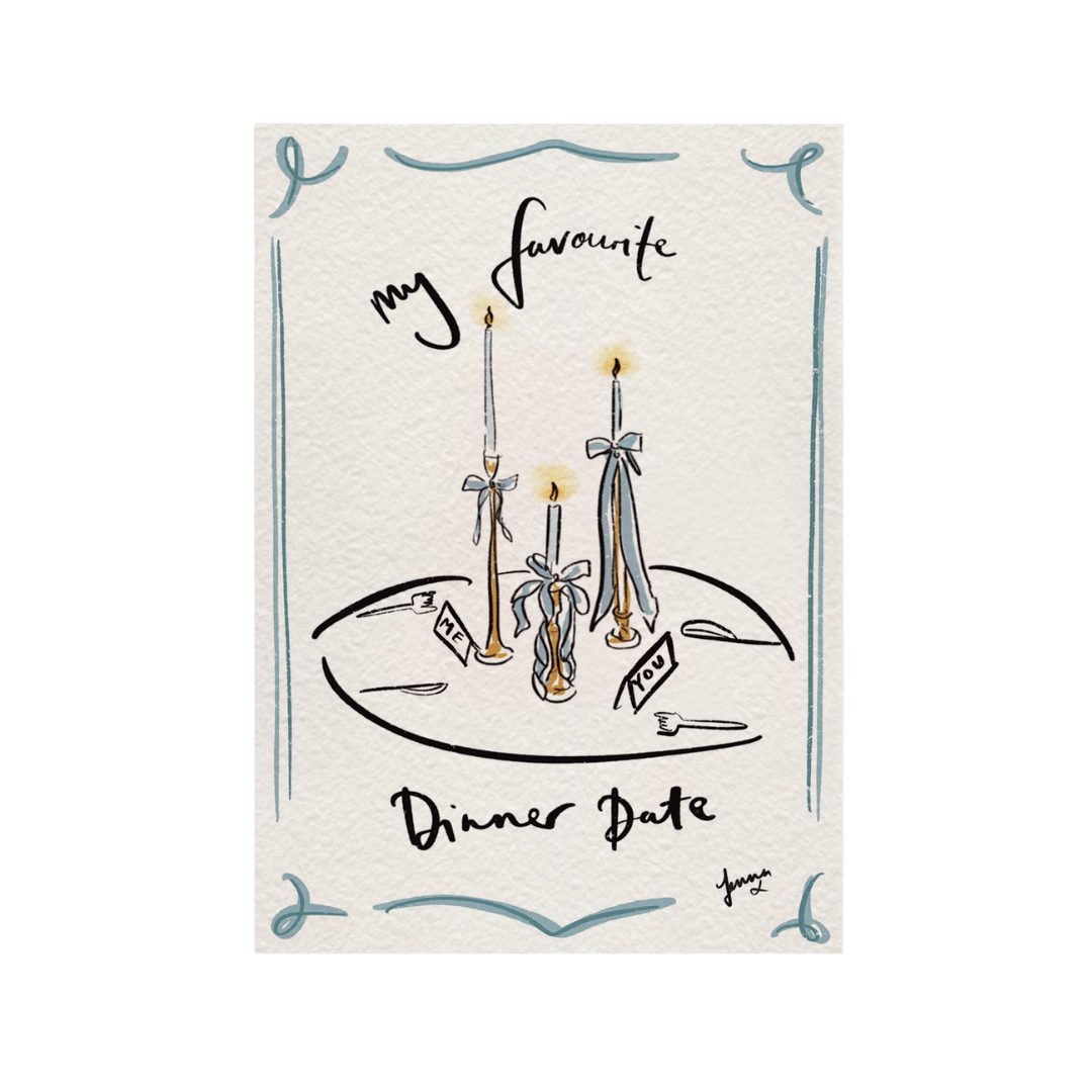 Table for Two Greeting Card