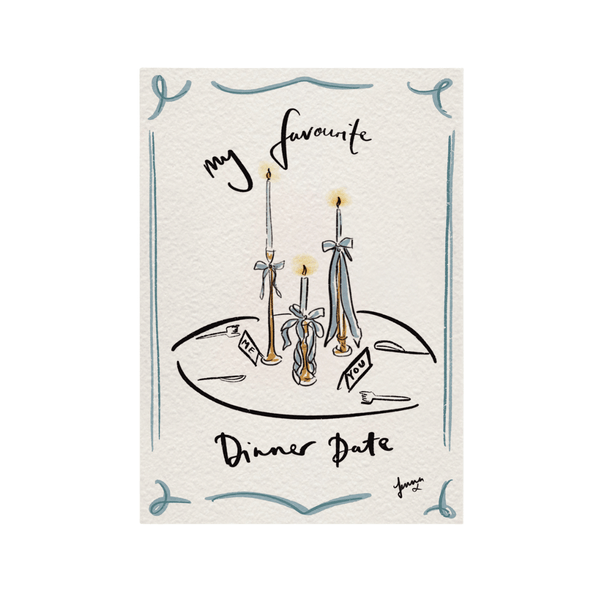 Table for Two Greeting Card