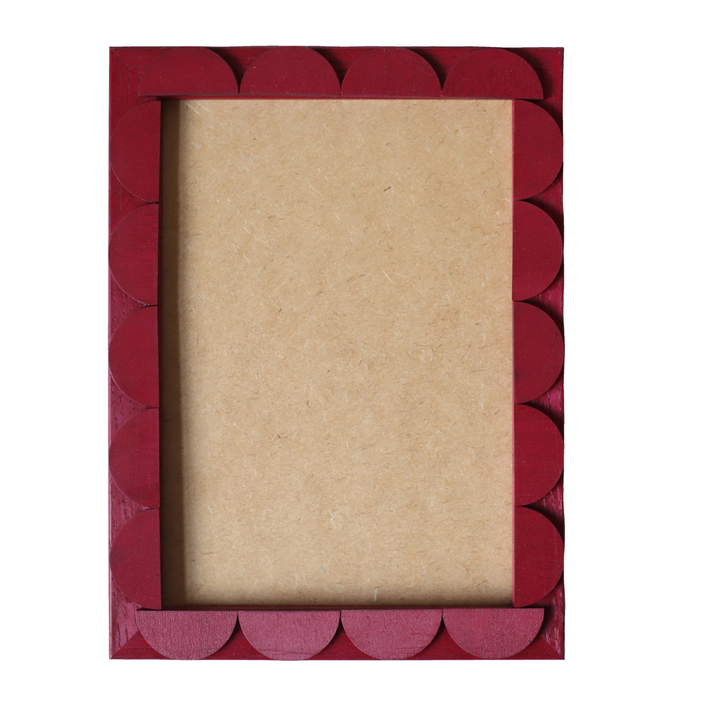 Cranberry Stained Scallop Frame
