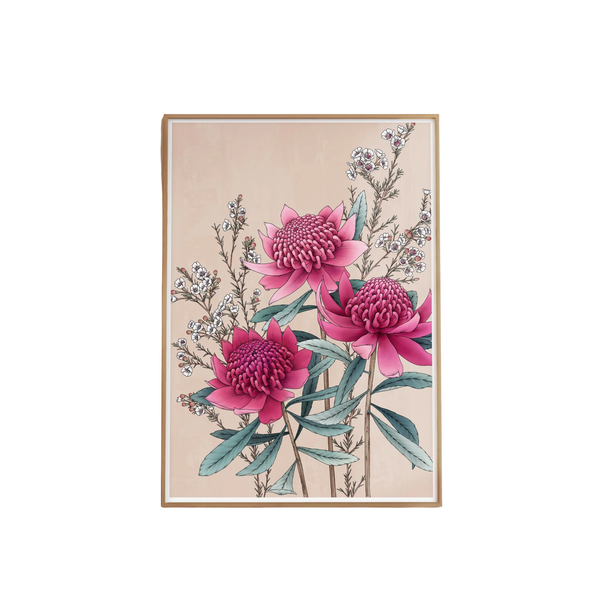 Red Waratah Portrait Artprint