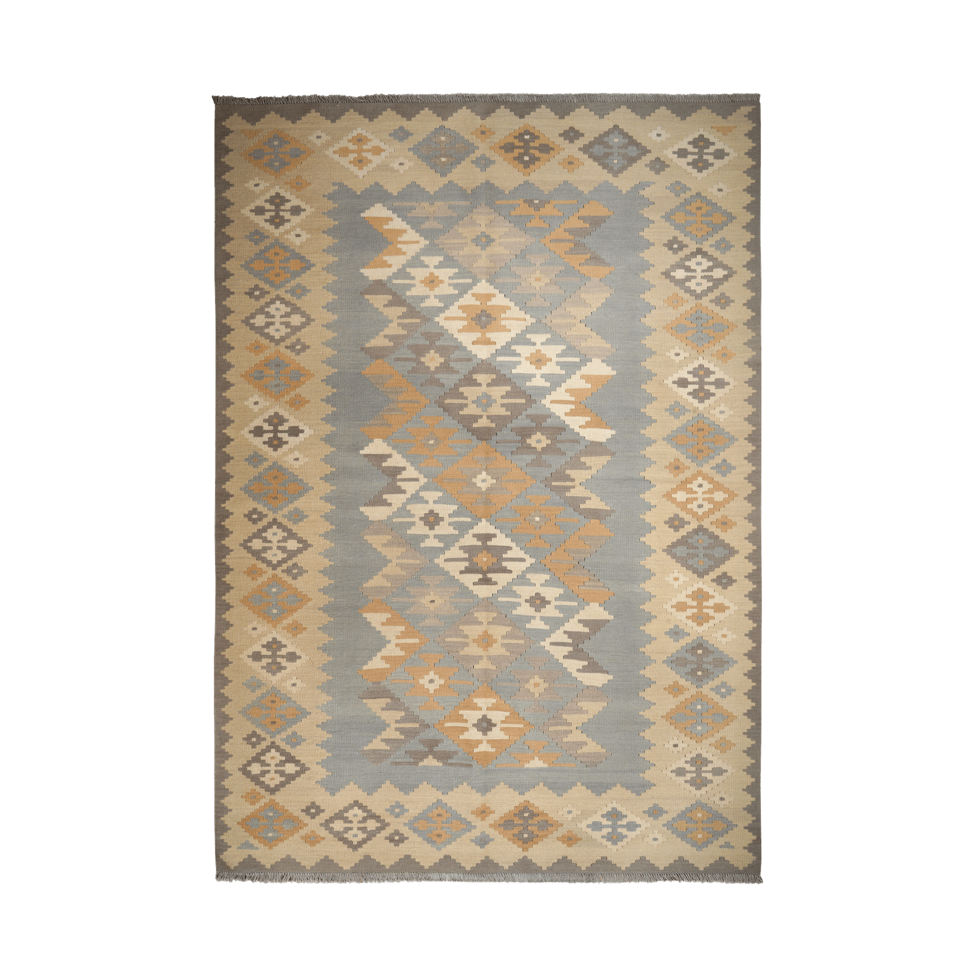 Kilim Gashgai Rug · Hand-Woven - Grey, 291x203 cm