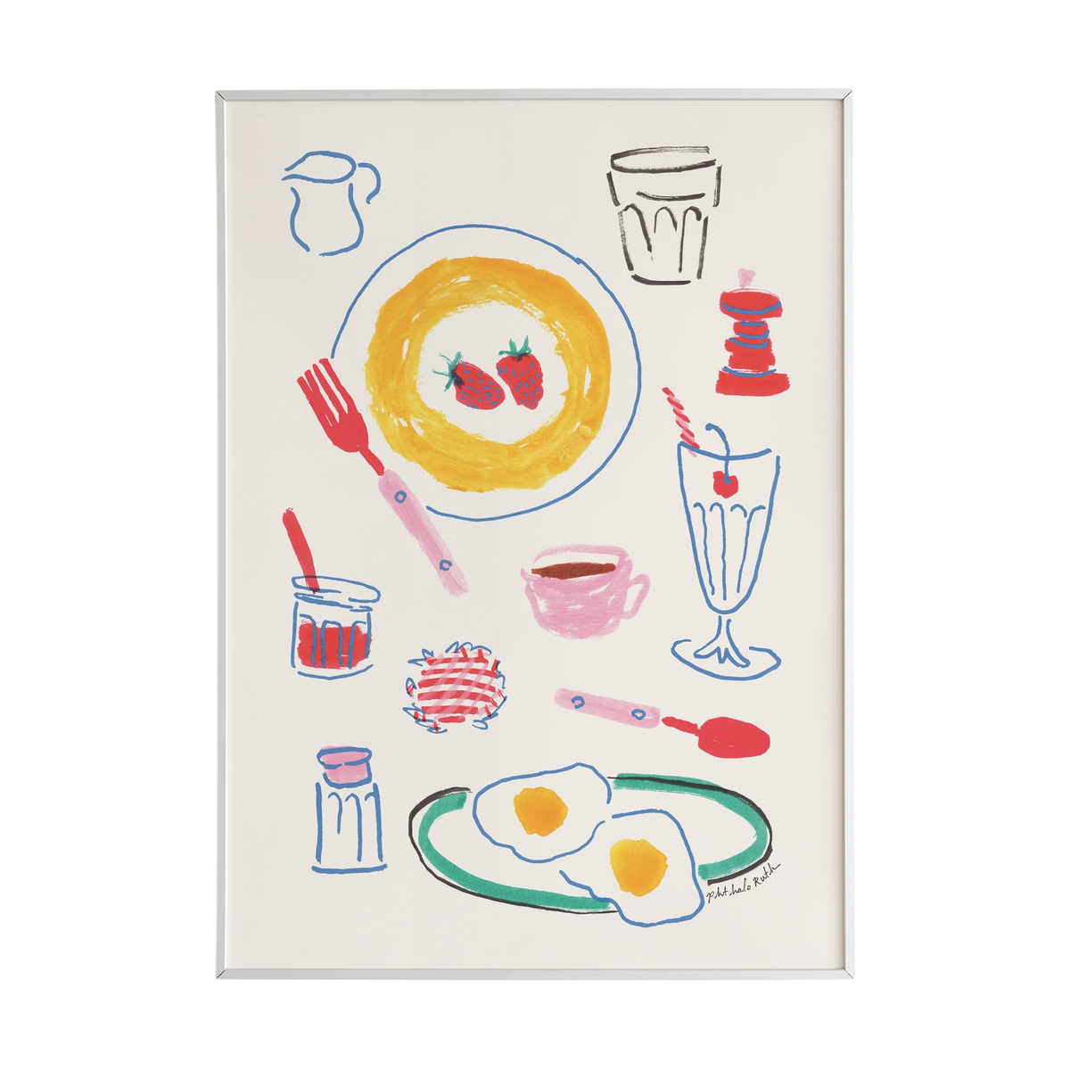 "Diner Breakfast" Art Print