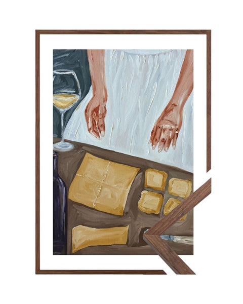 Making Ravioli and Sippin’ Wine Fine Art Print