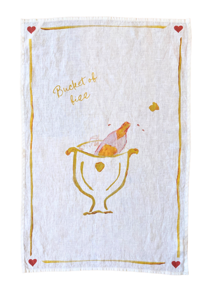 Bucket of Fizz - Linen Teatowel