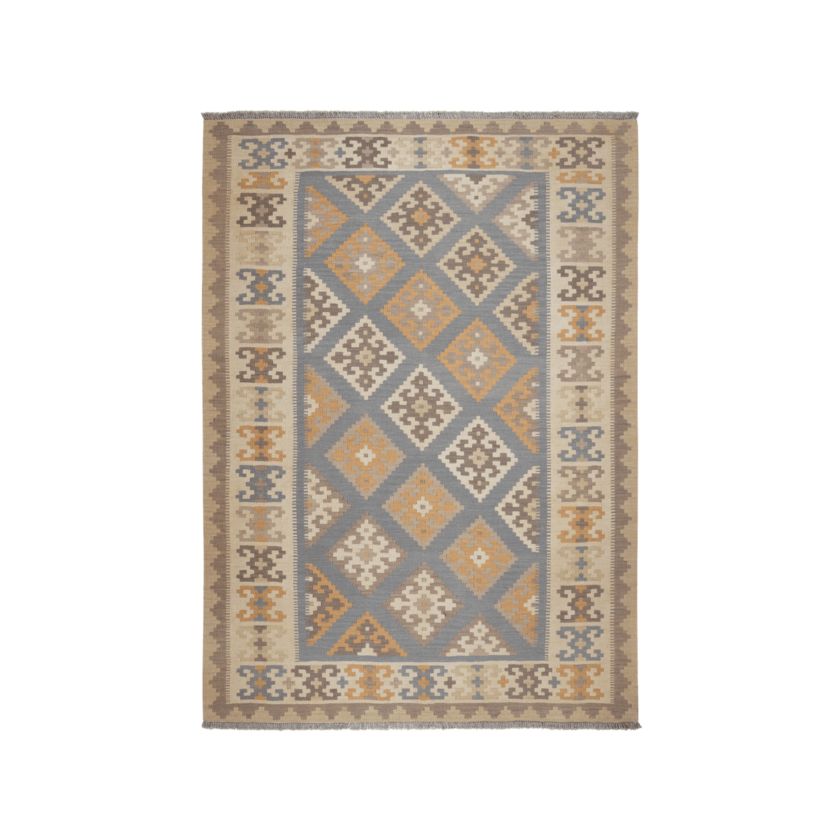 Kelim Gashgai Handwoven – Grey, 250 x 178cm