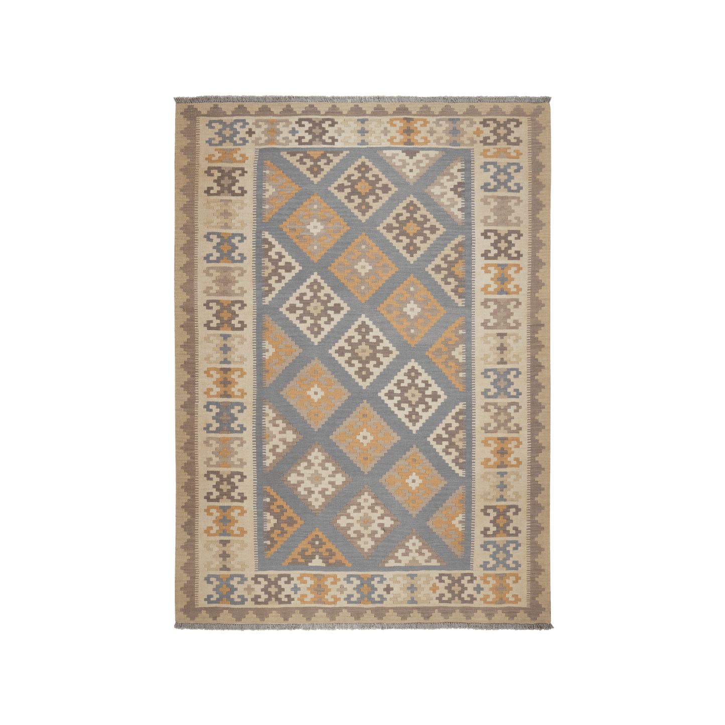 Kelim Gashgai Handwoven – Grey, 250 x 178cm