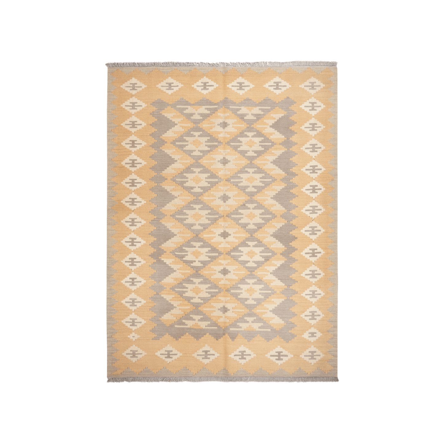 Kelim Gashgai Handwoven – Grey, 230 x 168cm