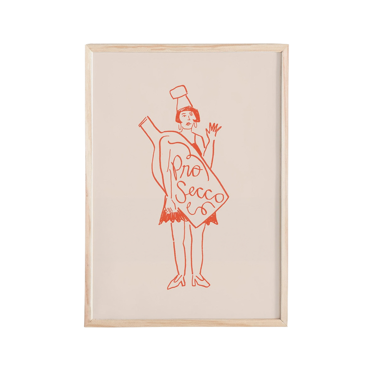 Miss Prosecco Mini Art Print