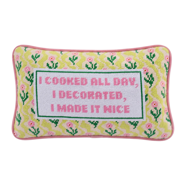 Made it Nice Needlepoint Pillow