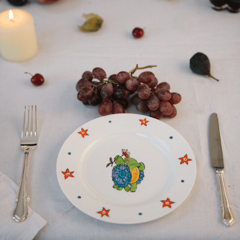 Holidaying Turtle Dessert Plate Set - Set of 6