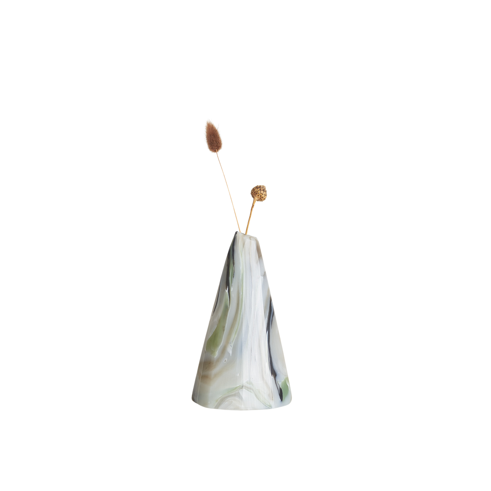 Recycled Plastic Marbled Bud Vase - Sage Peaks
