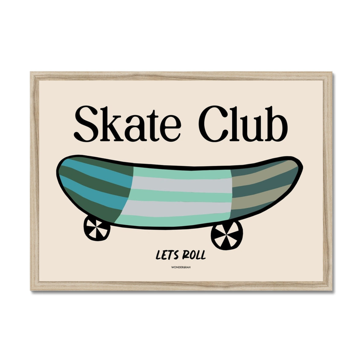 Skate Club Green Print