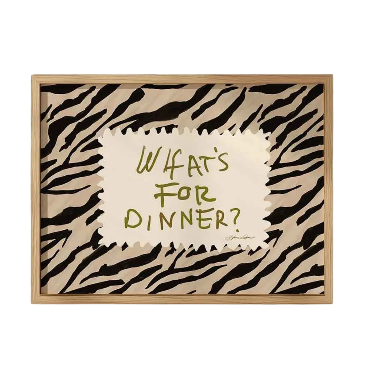 What's for Dinner Animal Print Horizontal Print