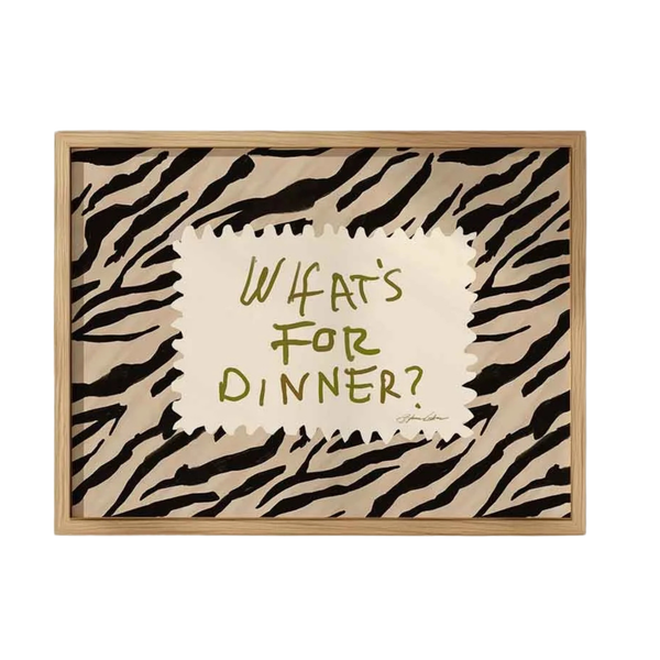 What's for Dinner Animal Print Horizontal Print