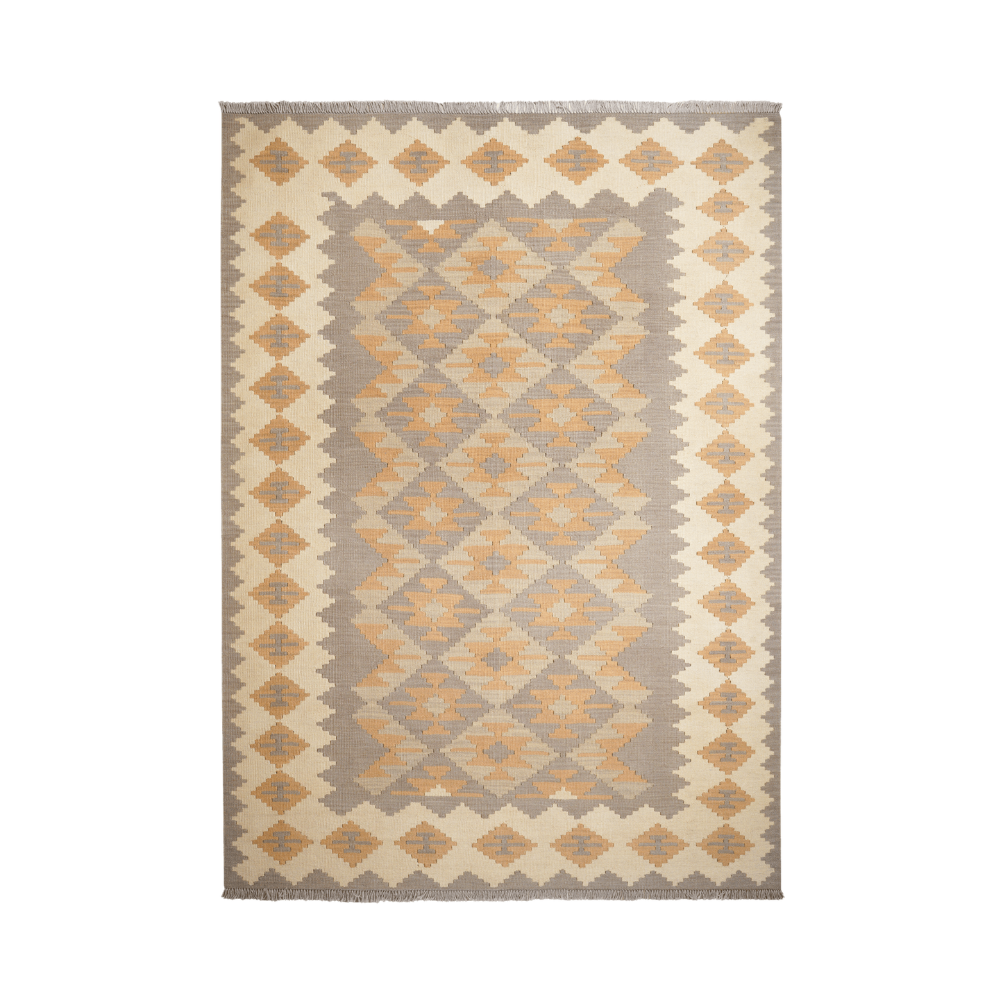 Kilim Gashgai Rug · Hand-Woven - Grey, 237x169 cm