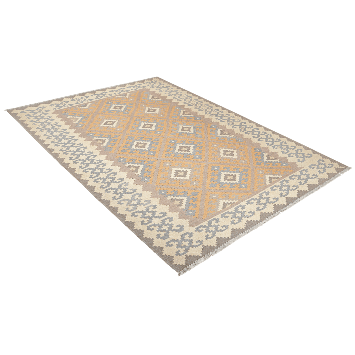 Kelim Gashgai Handwoven – Grey, 246 x 173cm