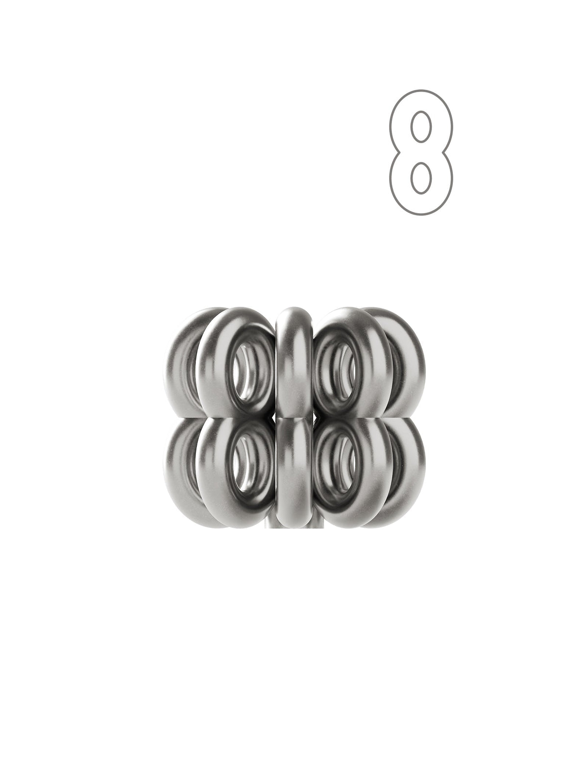 Digit Candle Holder Eight