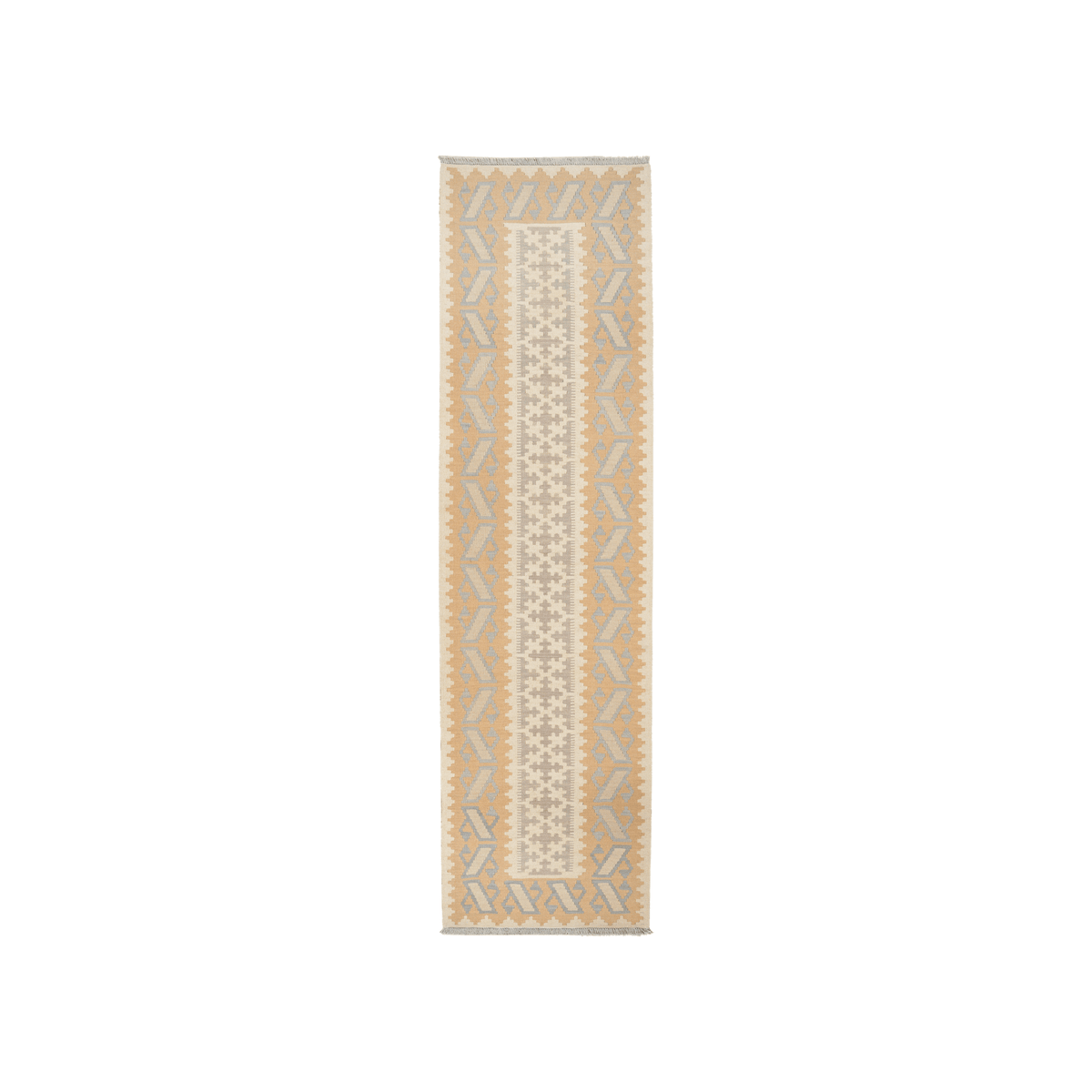 Kelim Gashgai Handwoven – Neutral, 287 x 79cm