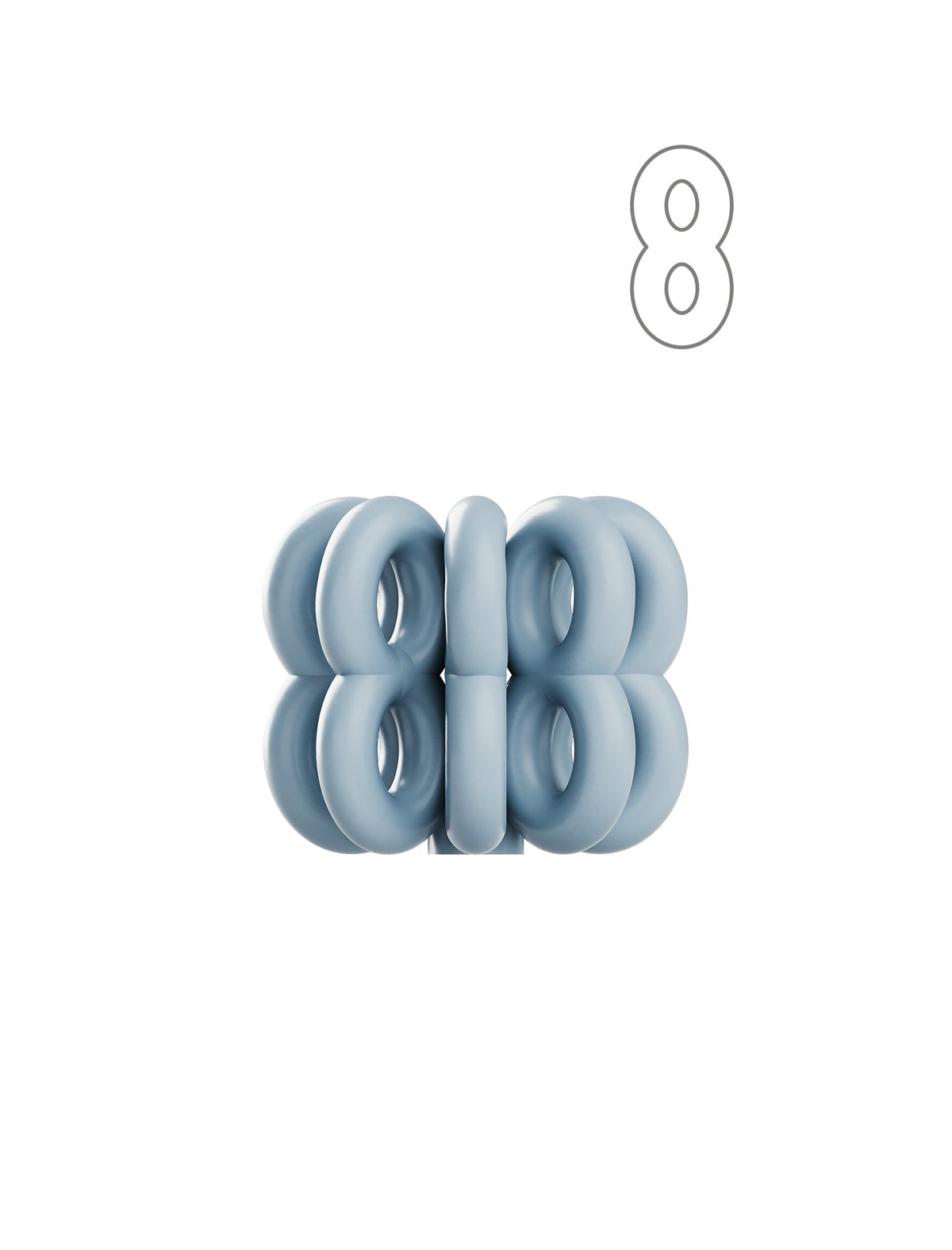 Digit Candle Holder Eight