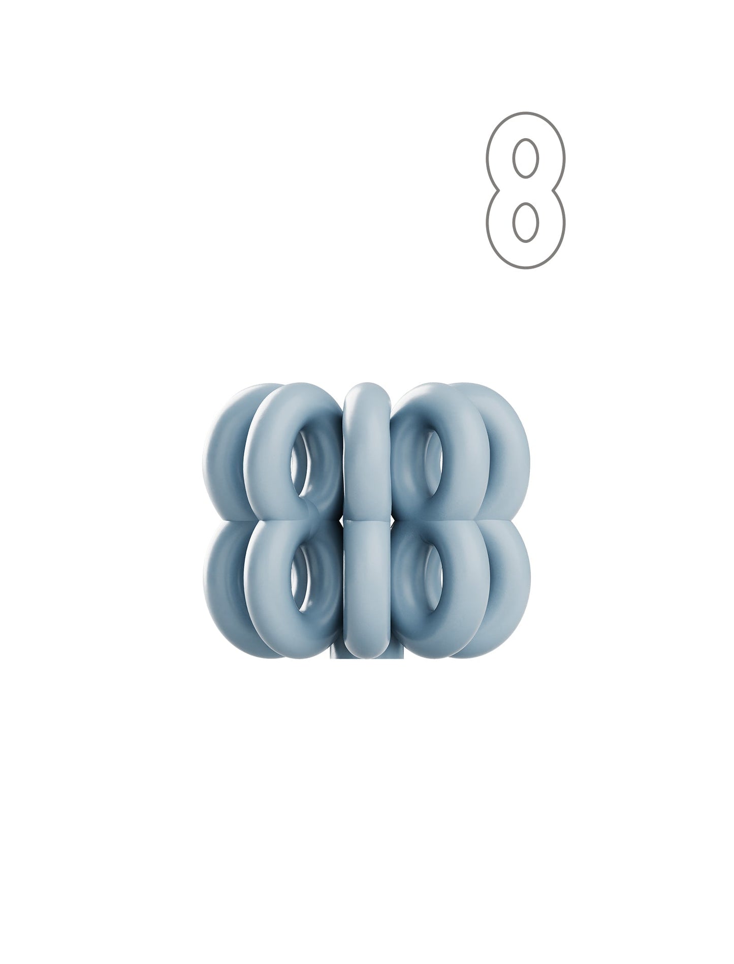 Digit Candle Holder Eight