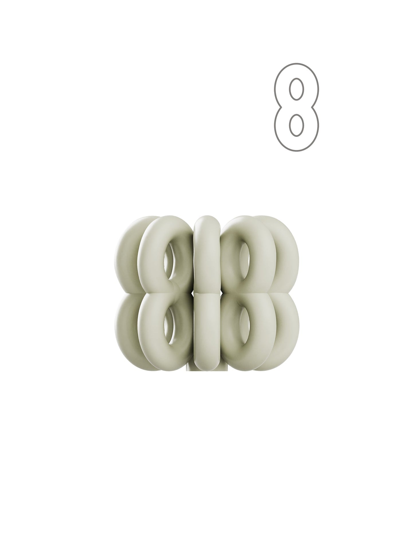 Digit Candle Holder Eight