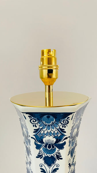 Antique Royal Delft Distel Lamp
