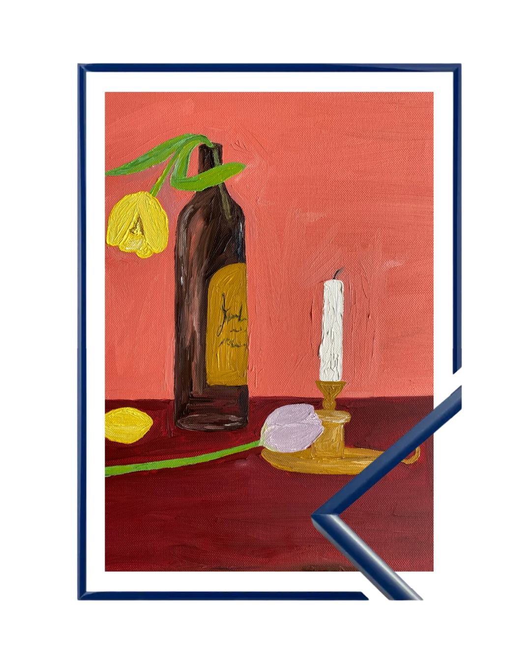 Candles, Wine and Flowers Fine Art Print