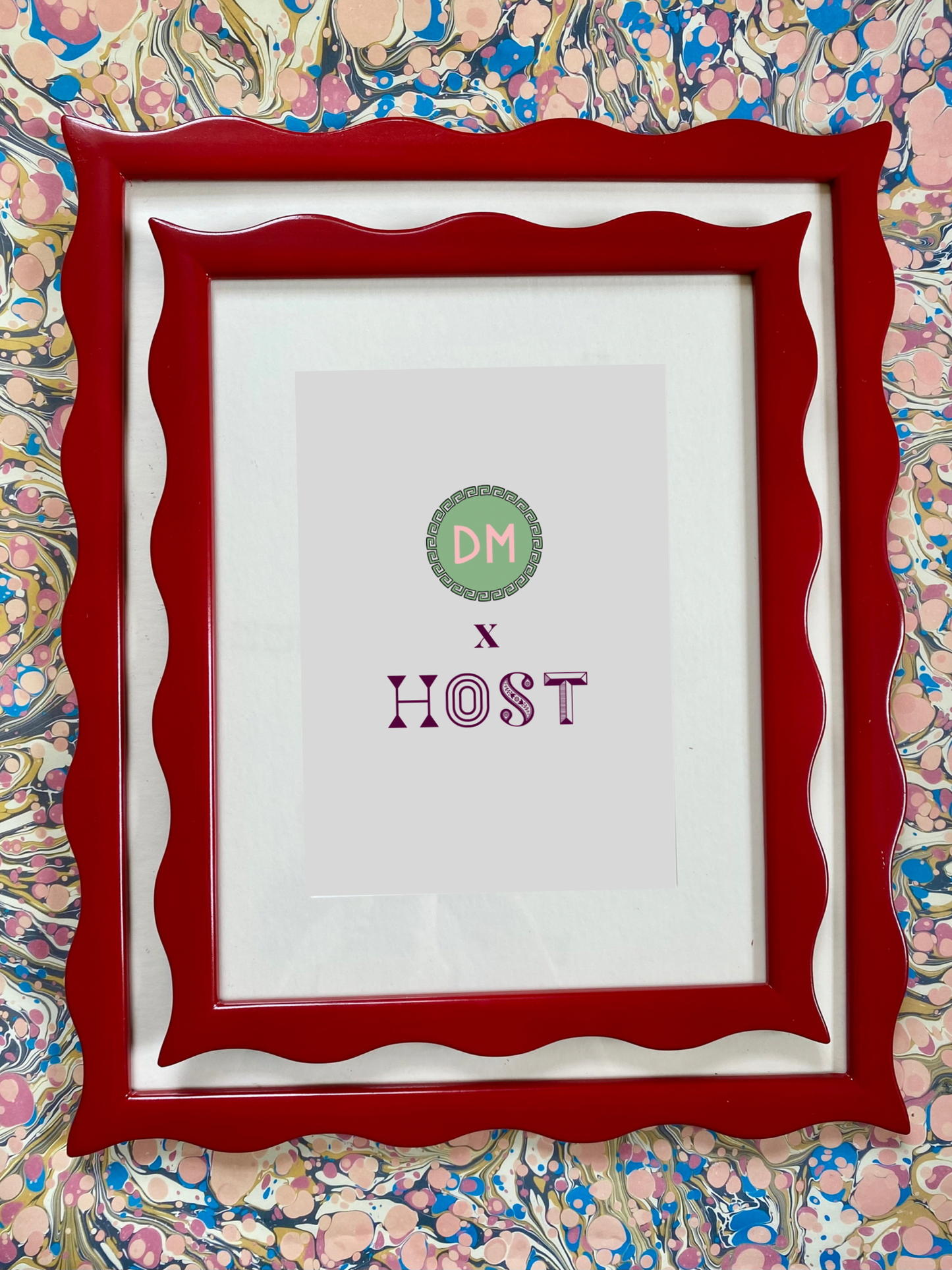 HOST x DM Small Ripple Red Frame A5