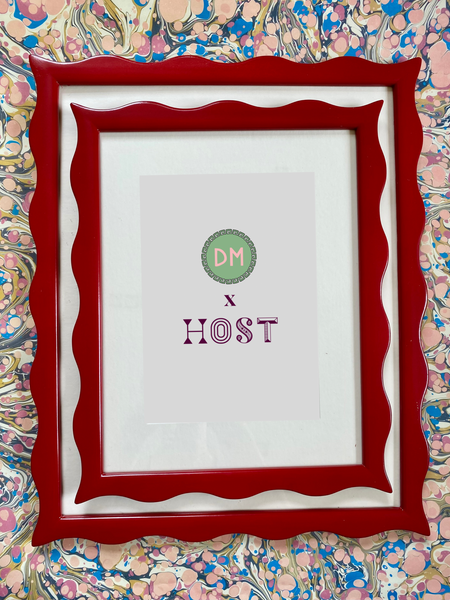 HOST x DM Small Ripple Red Frame A5