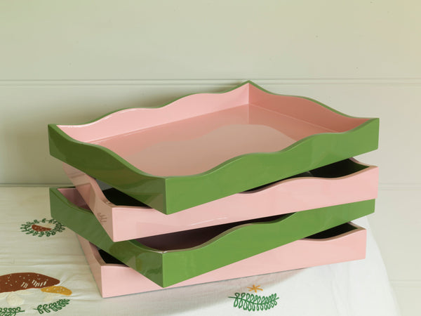 Allegra Wiggle Tray in Pink and Green