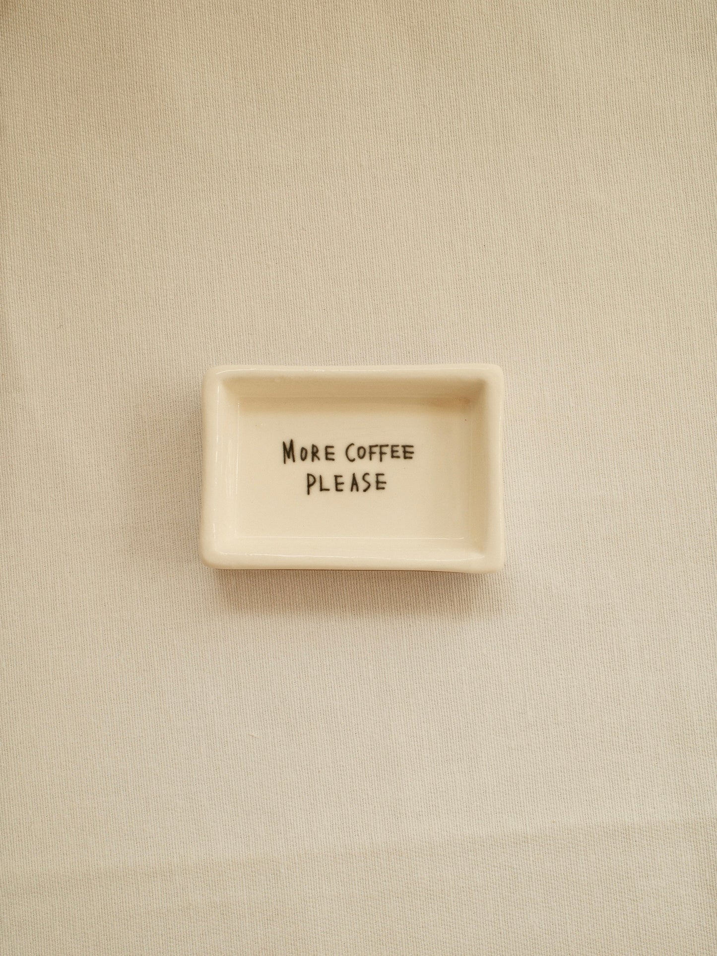 More Coffee Pls' Mini Ceramic Matchbox