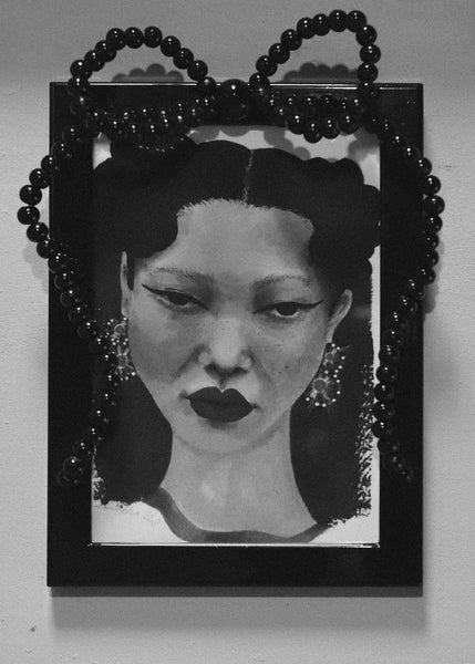 Beaded Bow Frame
