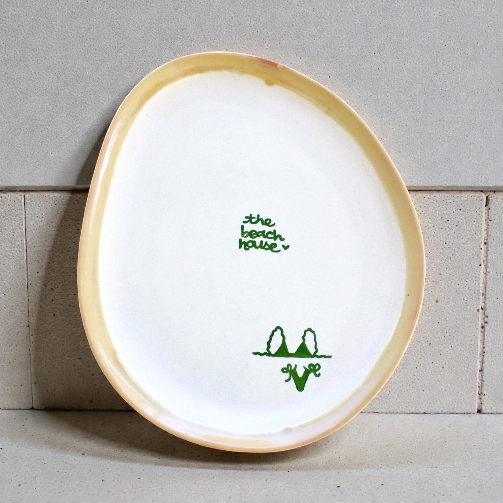 “the beach house” Hand-painted Platter
