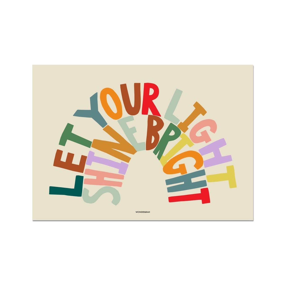 Rainbow Shine Bright Children's Print