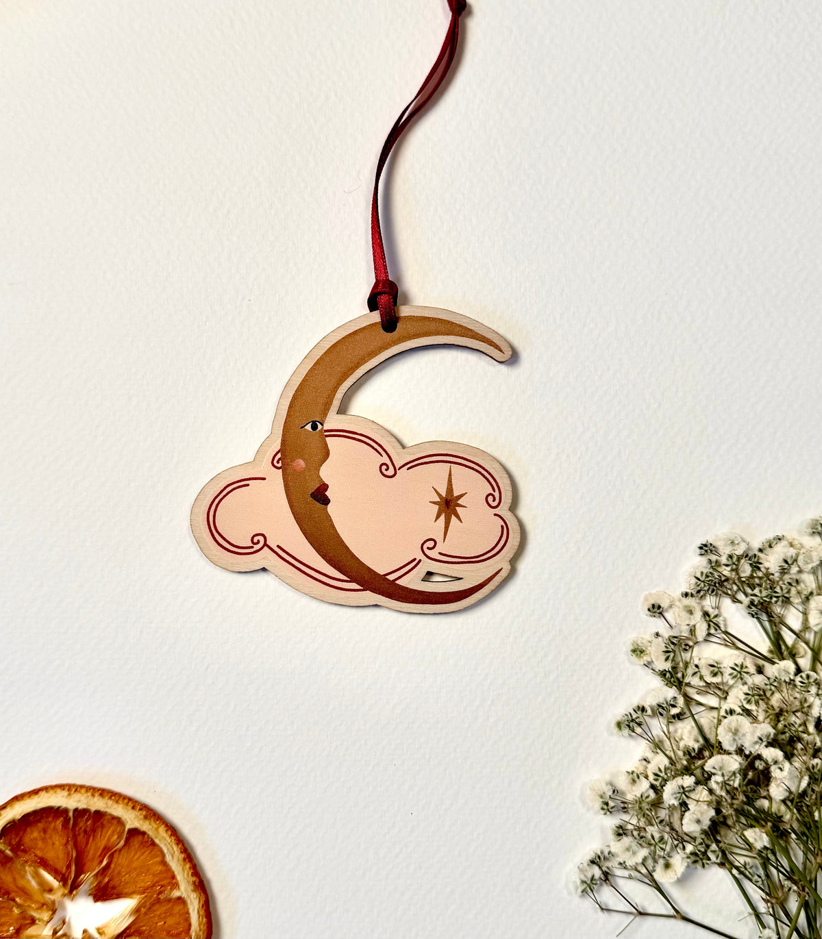 Moon and Cloud Christmas Decoration PRE-ORDER