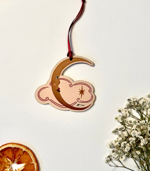 Moon and Cloud Christmas Decoration PRE-ORDER