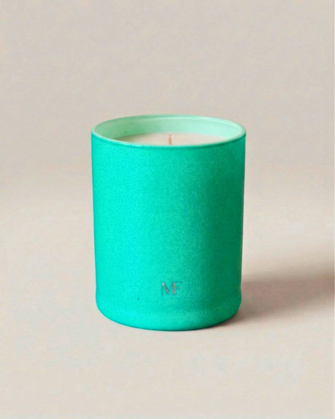 Bougie Stéphanie vert turquoise peinte à la main Maison Fortune